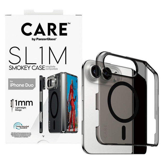 Coque SL1M Smokey avec MagSafe noir pour iPhone Duo, PanzerGlass
