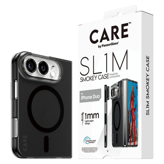 Coque SL1M Smokey avec MagSafe noir pour iPhone Duo, PanzerGlass