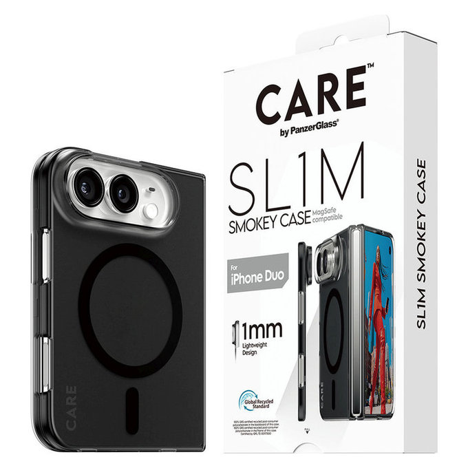 Coque SL1M Smokey avec MagSafe noir pour iPhone Duo, PanzerGlass