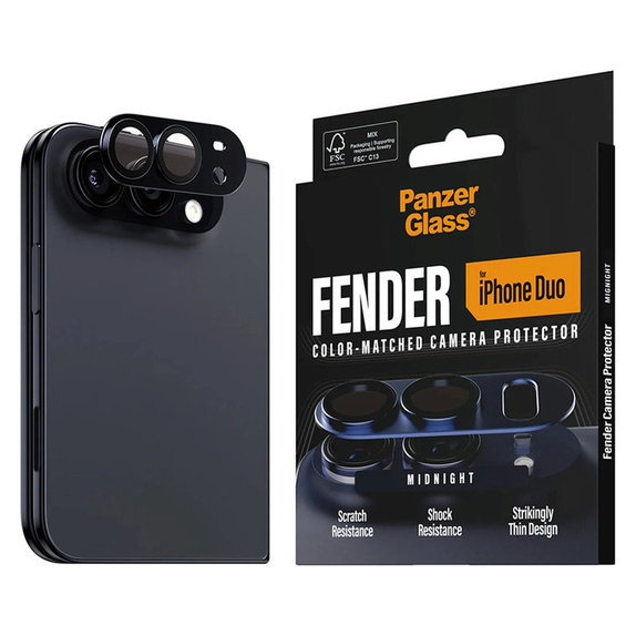 Protection d'objectif Fender pour iPhone Duo, Dark Blue, PanzerGlass