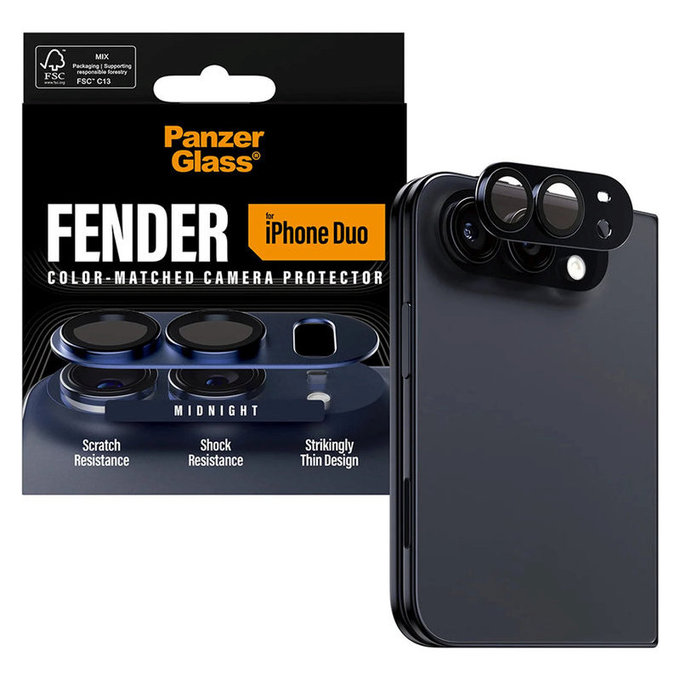 Protection d'objectif Fender pour iPhone Duo, Dark Blue, PanzerGlass