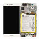 Huawei P9 - Ecran LCD + Ecran Tactile + Cadre + Batterie (Blanc) - 02350RRY, 02350RKF Genuine Service Pack
