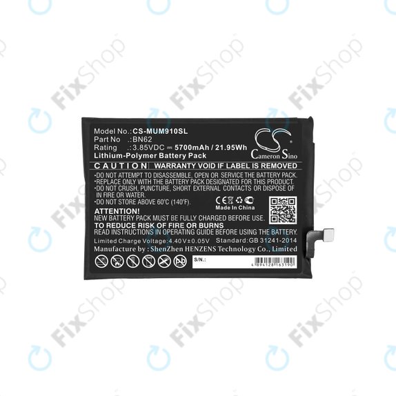 Xiaomi Redmi 9T - Batterie BN62 5700mAh HQ