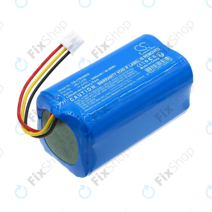 Batterie pour Blaupunkt BlueBot XSMART, 3400mAh, Li-Ion, 14.4V, BPK-VCBB1XB, Xboost, D071-INR-CH-4S1P, HQ