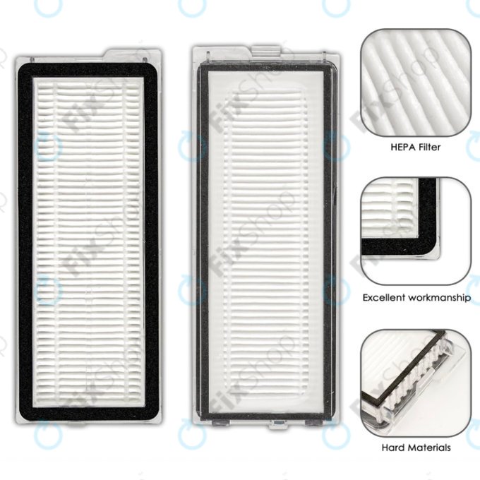 Filtre à poussière, 2 pièces pour Xiaomi Roborock QV 35A, QV 35S