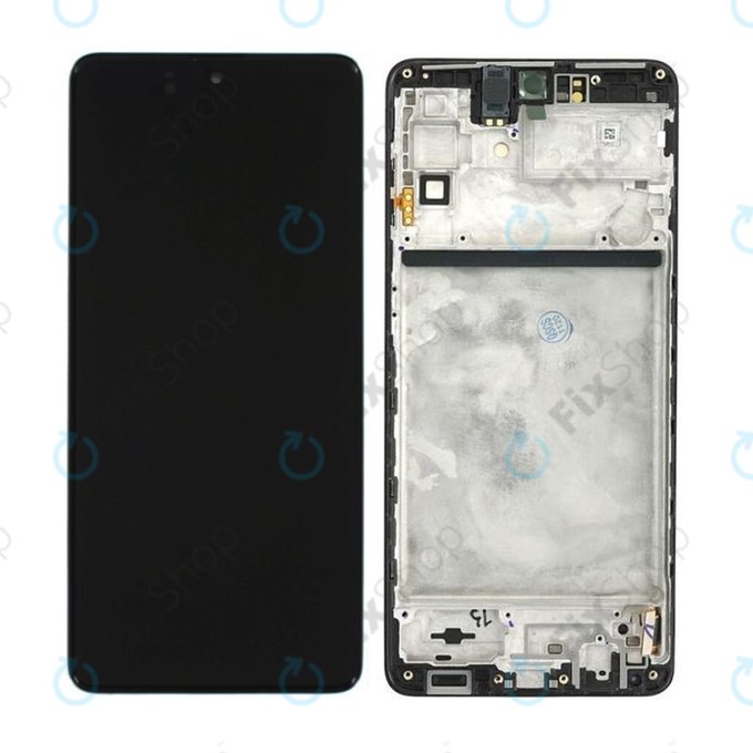 Samsung Galaxy M51 M515F - Écran LCD + Tactile + Cadre (Noir Céleste) - GH82-23568A, GH82-24168A, GH82-24166A Genuine Service Pack