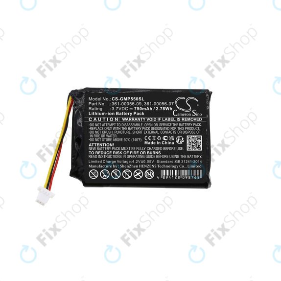 Garmin Drive 60, 61, Pro 70, Pro 550, Pro Trashbreaker, PT 5, PT 10, Sport Pro Transmitter, TB 10 - Batterie 361-00056-07, 361-00056-09 750mAh HQ