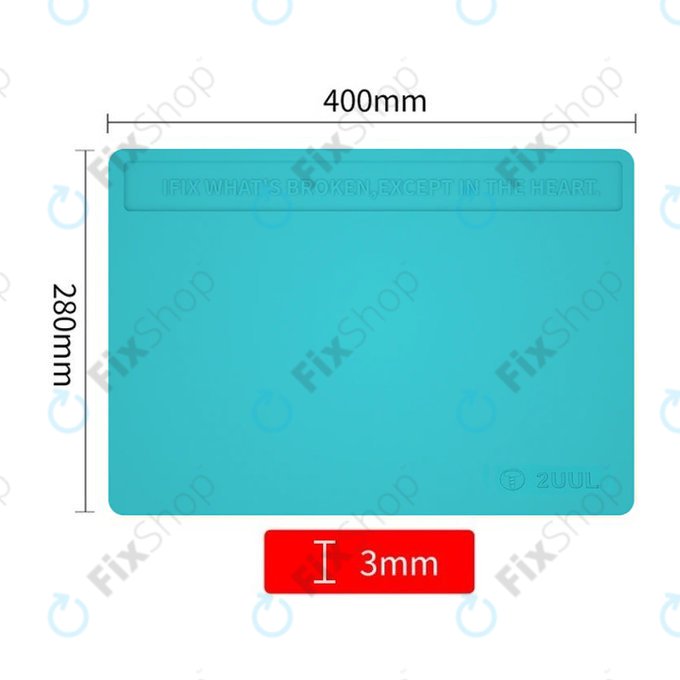 2UUL - Coussinet en silicone antistatique ESD résistant à la chaleur avec revêtement anti-poussière - 40 x 28 cm (bleu)