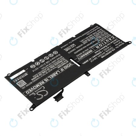 Batterie pour Dell XPS 13 9370, 6300mAh, Li-Ion, 7.6V, DXGH8, HQ