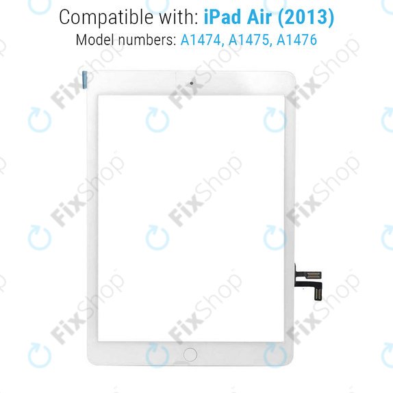 Tactile avec bouton Home pour iPad Air, iPad (5th Gen 2017), White