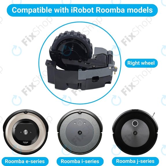 iRobot Roomba e-series, i-series, j-series - Roue avec moteur (gauche)