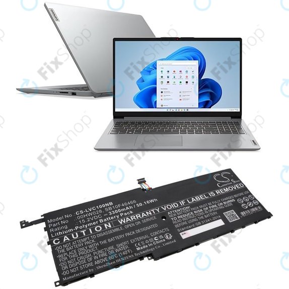 Batterie pour Lenovo X1, 3300mAh, Li-Pol, 15.2V, 00HW028, HQ
