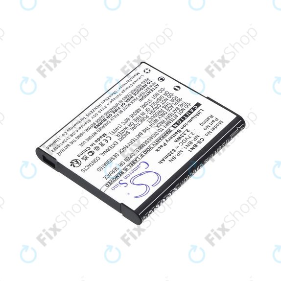 Batterie pour Sony Cyber-Shot DSC-TX20, TX9, 630mAh, Li-Ion, 3.7V, NP-BN1, HQ