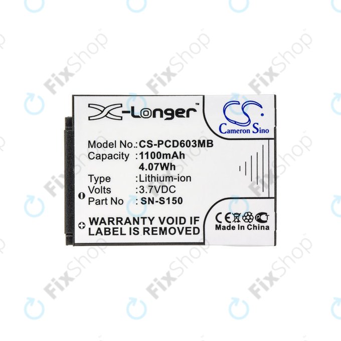 Batterie pour Philips SCD 603, 1100mAh, Li-ion, 3.7V, SN-S150, HQ