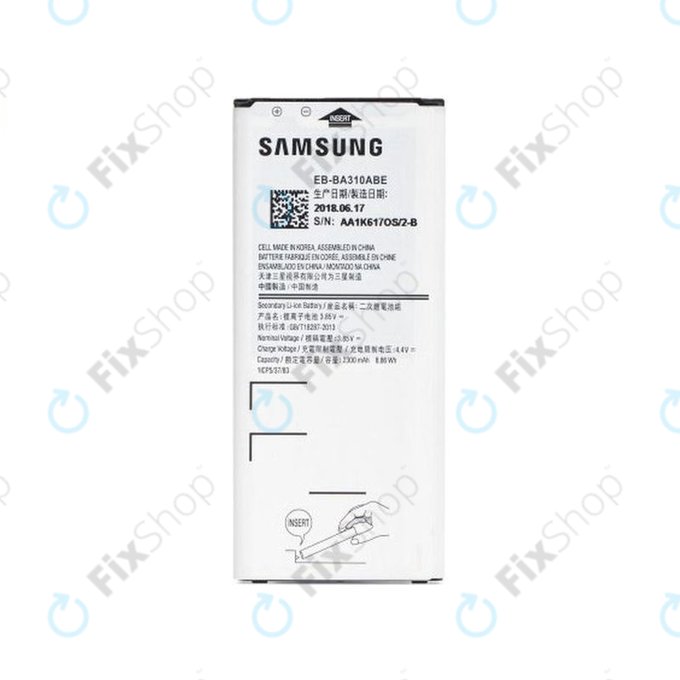 Samsung Galaxy A3 A310F (2016) - Batterie BA310ABE 2300mAh - GH43-04562A, GH43-04562B Genuine Service Pack