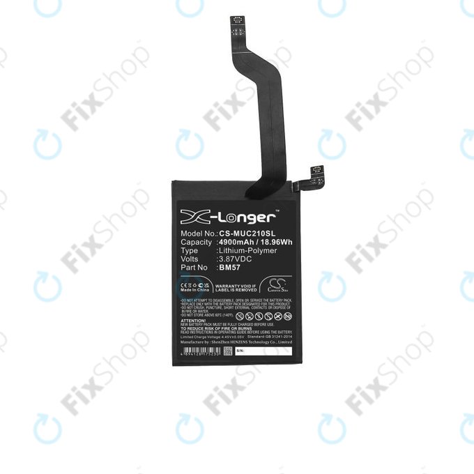 Xiaomi Redmi Note 10 Pro M2101K6G M2101K6R - Batterie BM57 4850mAh HQ