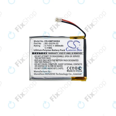 Garmin Fenix 3, 3 HR - Batterie 361-00034-02 300mAh HQ