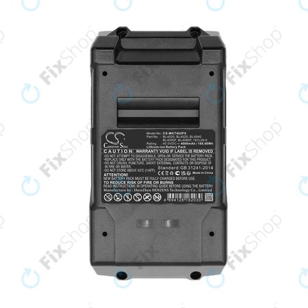 Batterie pour Makita Cf001g, Ga005g, 4000mAh, Li-Ion, 40V, BL4020, HQ