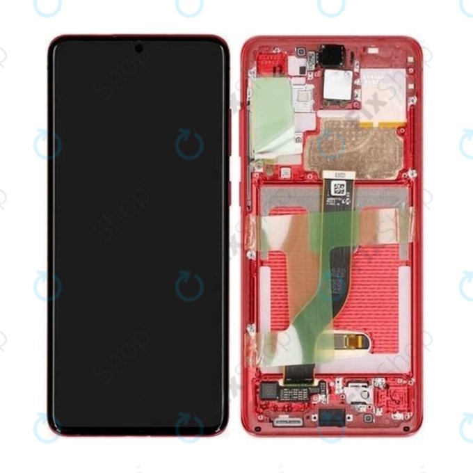 Samsung Galaxy S20 Plus G985F - Écran LCD + Écran Tactile + Cadre (Aura Rouge) - GH82-22134G, GH82-22145G Genuine Service Pack