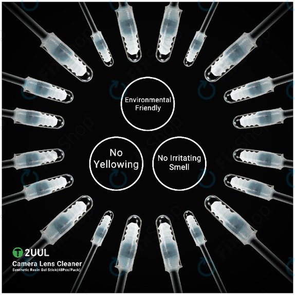 Bâtonnets de gel de nettoyage pour lentille caméra, résine synthétique, 2UUL CL21, 48 pcs/pack