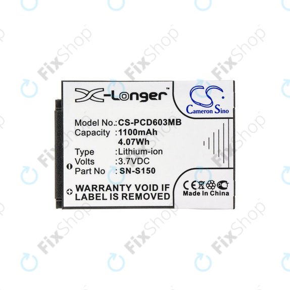 Batterie pour Philips SCD 603, 1100mAh, Li-ion, 3.7V, SN-S150, HQ