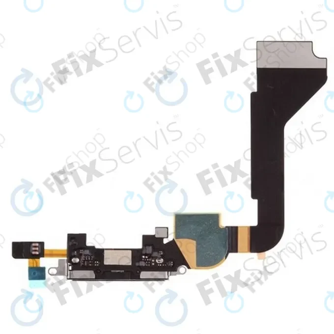 Apple iPhone 4 - Connecteur de charge + Microphone + Câble flexible (Noir)