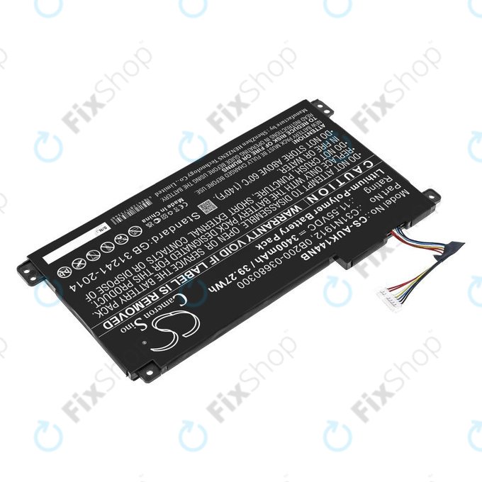 Batterie pour Asus Vivobook 14, E510, 3400mAh, Li-Pol, 11.55V, C31N1912, HQ