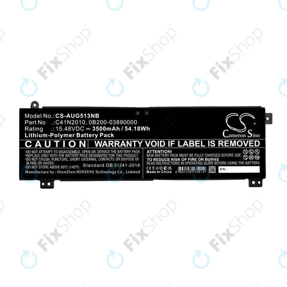 Batterie pour Asus ROG Strix G15, G17, 3500mAh, Li-Pol, 15.48V, C41N2010, HQ