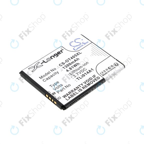 Batterie pour Alcatel OneTouch Evolve, 1300mAh, Li-Ion, 3.7V, TLi014A1, HQ