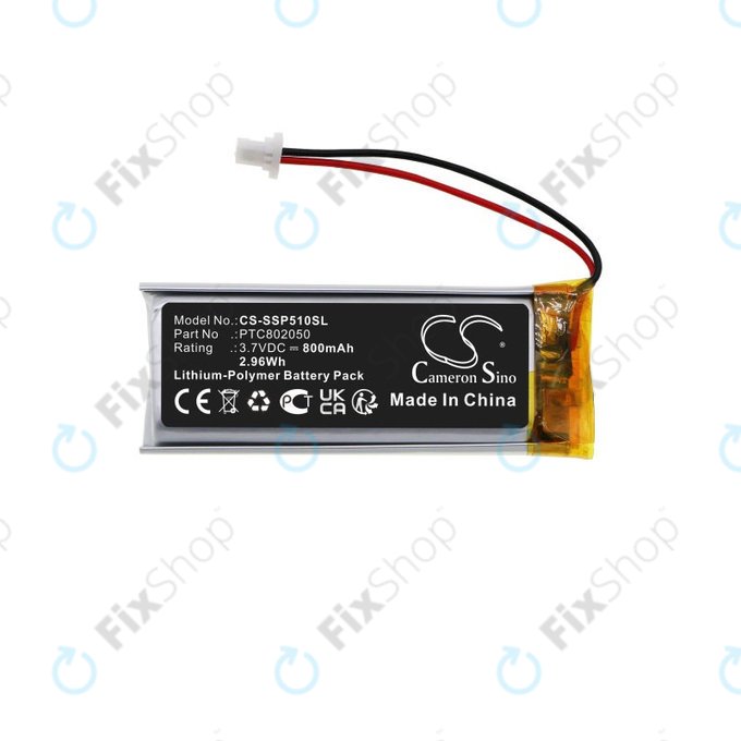 Batterie pour Sena Gt-Air II, J-Cruise II, Shoei Neotec II, SRL-01, SRL2, 800mAh, Li-Pol, 3.7V, PTC802050, HQ