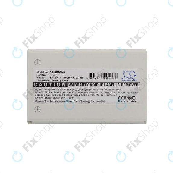 Batterie pour Nokia 3610, 6510, 8310, 1000mAh, Li-Ion, 3.7V, BLB-2, HQ