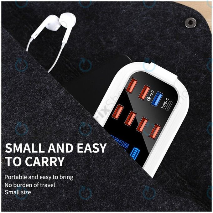 Asometech Modèle E - Station de recharge USB USB 3.0 et USB-C