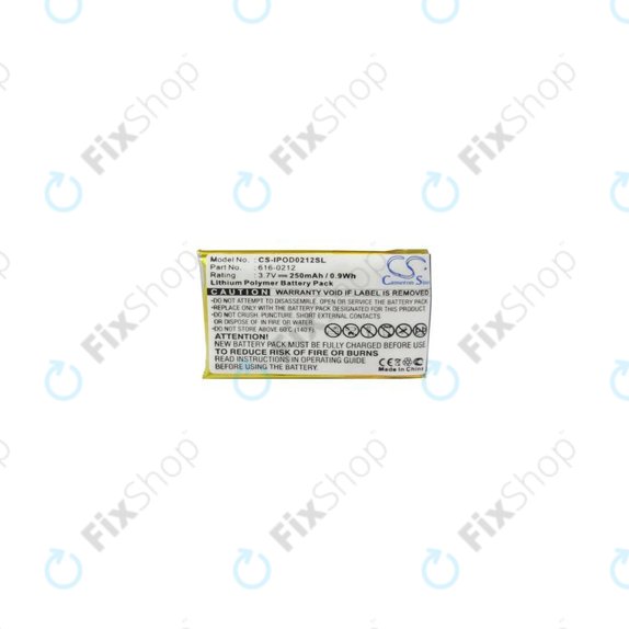 Apple iPod Shuffle (1ère génération) - Batterie 616-0212 250mAh HQ
