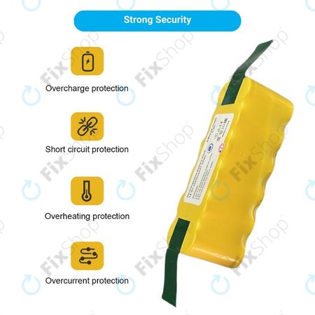 iRobot Roomba 500, 600, 700, 800, 900-series, R3, Scooba 450, Vileda 137173 - Batterie 11702, GD-Roomba-500, VAC-500NMH-33 Ni-MH 14.4V 3300mAh