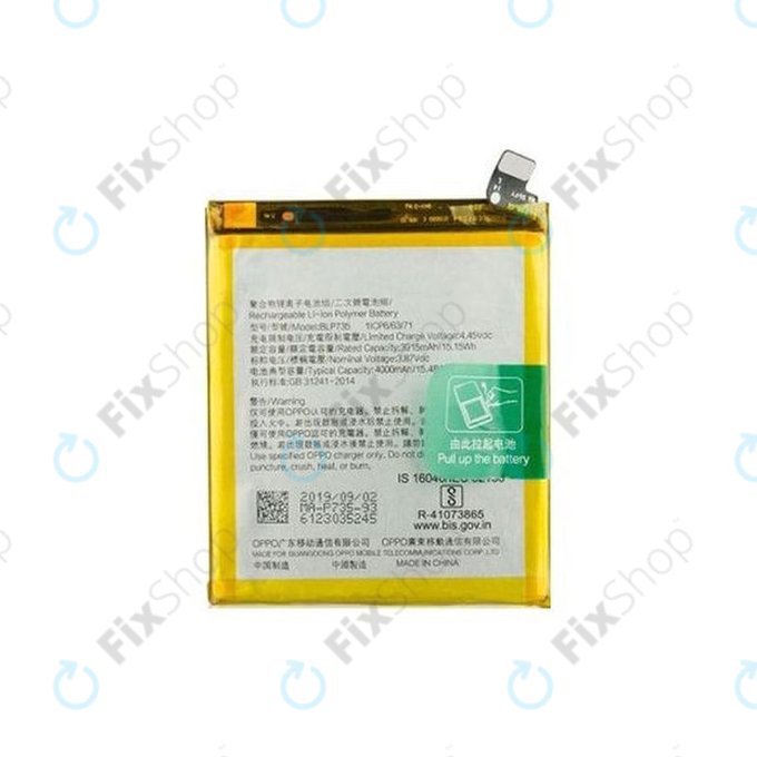 Oppo Reno 2 Z - Batterie BLP737 4000mAh - O-4902840 Genuine Service Pack
