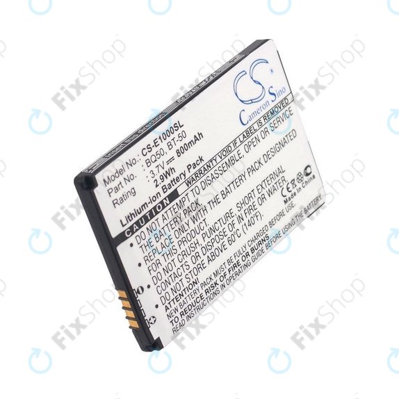 Batterie pour Motorola Wilder, 800mAh, Li-Ion, 3.7V, BQ50, HQ