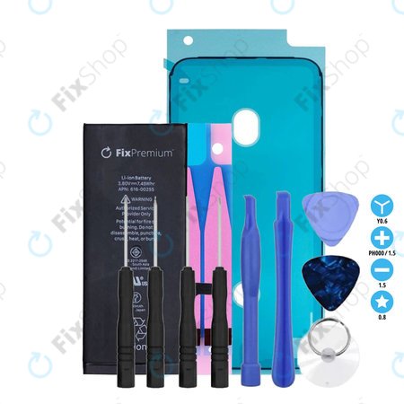 Apple iPhone 7 - Batterie 1960mAh FixPremium + Adhésif pour Batterie + Adhésif pour LCD + Kit d'outils - Multipack