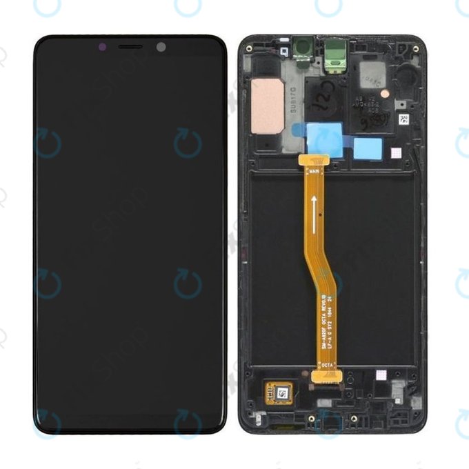 Samsung Galaxy A9 A920F (2018) - Ecran LCD + Ecran Tactile + Cadre (Noir Caviar) - GH82-18308A, GH82-18322A Genuine Service Pack