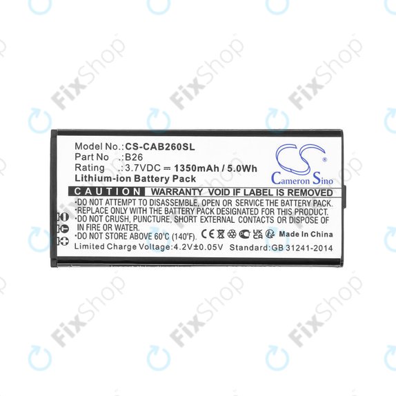 Batterie pour Cat B26, 1350mAh, Li-Ion, 3.7V, B26, HQ