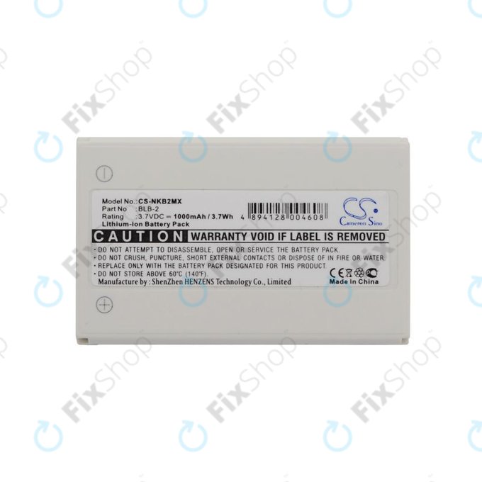 Batterie pour Nokia 3610, 6510, 8310, 1000mAh, Li-Ion, 3.7V, BLB-2, HQ