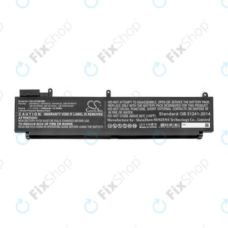 Batterie pour Lenovo ThinkPad T460s, T470s, 2000mAh, Li-Pol, 11.4V, 00HW022, HQ