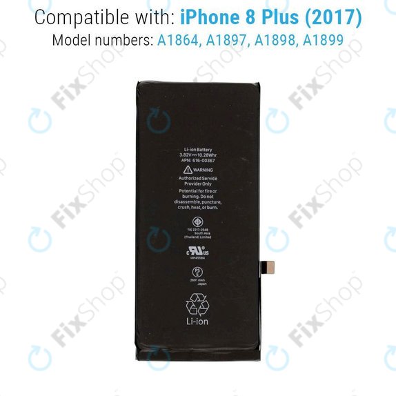 Apple iPhone 8 Plus - Batterie 2691mAh FixPremium