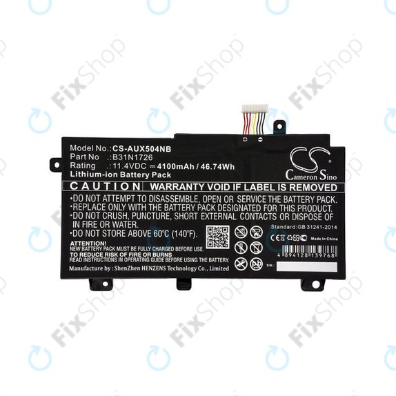 Batterie pour Asus TUF 504, 505, 554, 656, FX504, Tuf Gaming A15, 4100mAh, Li-Ion, 11.4V, B31N1726, HQ