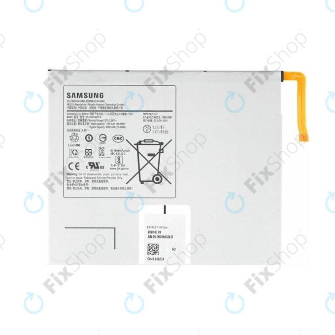 Samsung Galaxy Tab S7 T870, T875, T876B - Batterie 8000mAh EB-BT875ABY- GH43-05028A Genuine Service Pack
