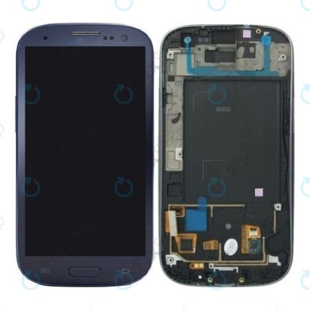 Samsung Galaxy S3 i9300 - Écran LCD + Écran Tactile + Cadre OLED (Bleu Galet)