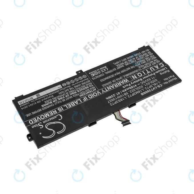 Batterie pour Lenovo ThinkPad X390, Yoga X390, 4100mAh, Li-Pol, 11.52V, 02DL021, HQ