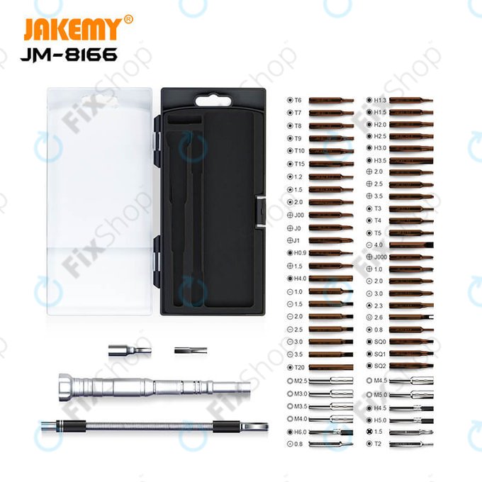 Jakemy JM-8166 - Boîte à outils de tournevis multifonctions 61 en 1