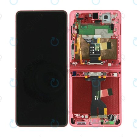 Samsung Galaxy Z Flip 7 F766B - Ecran LCD + Ecran Tactile + Cadre (Coralred) - GH82-37581D Genuine Service Pack