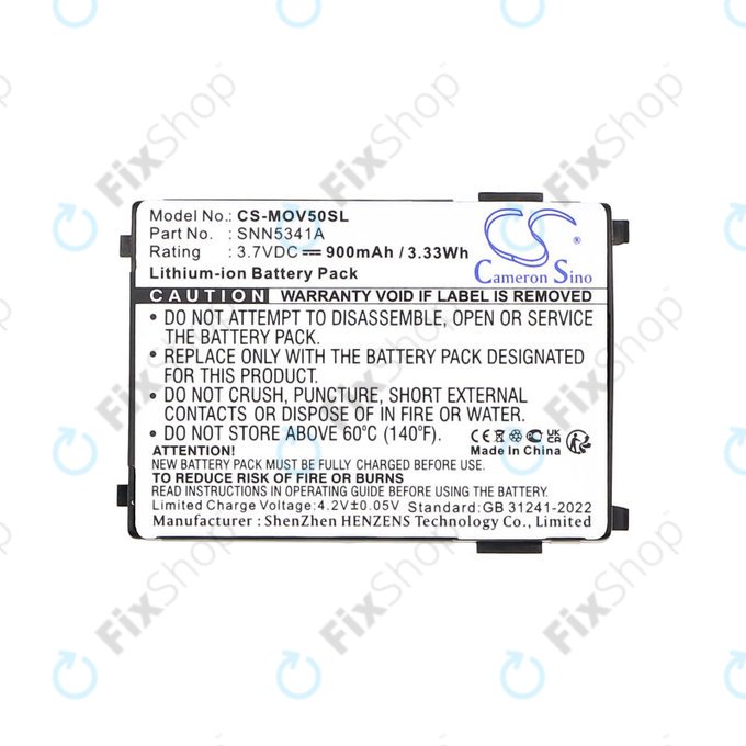 Batterie pour Motorola V3688, V2188, L2000, V998+, 900mAh, Li-Ion, 3.7V, SNN5341A, HQ