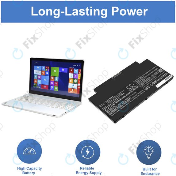 Batterie pour Fujitsu Lifebook AH77, A556, A3510, U536, 4050mAh, Li-Pol, 10.8V, CP641484-01, HQ